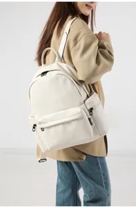 Women PU leather backpack large capacity casual commuter travel daypack stylish fashion bag