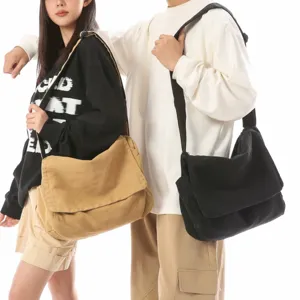 Casual Canvas Crossbody Bag For Men And Women Vintage Large Capacity Messenger Bag Retro Multipurpose Canvas Shoulder Bag