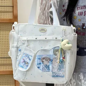Japanese sweet versatile shoulder bag summer new transparent anime ita bag student crossbody bag