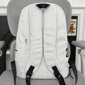 American college style star print backpack student daily casual campus fashion bookbag