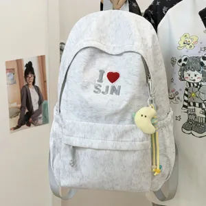 American style casual school backpack for students, stylish heathered daily travel bag.