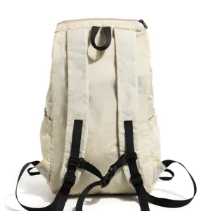 Lightweight foldable backpack for outdoor travel, ultra-thin portable daypack hiking bag.