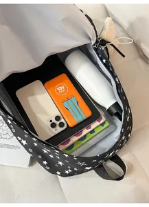 Detailed view of backpack interior showing multi-compartment capacity and storage organization.