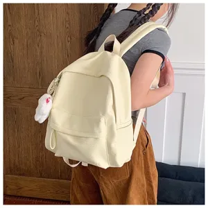 sac à dos unicolore minimaliste pour étudiants grande capacité sac de loisirs quotidien