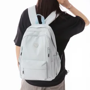 Women's Large Capacity Waterproof Nylon Backpack Casual School Bookbag Youth Stylish Travel Daypack For Daily Use