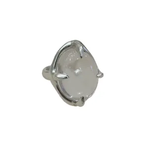 Anillo de personalidad exagerado estilo europeo anillo abierto transparente detalle