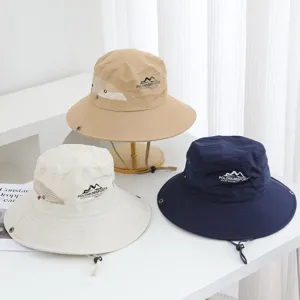 Outdoor breathable sun protection bucket hat, quick-drying fishing hat for men and women summer.