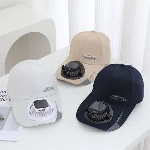 Casquette de Baseball Avec Ventilateur Rechargeable Solaire Protection Solaire Pour Hommes Femmes Plein Air Pêche Voyage