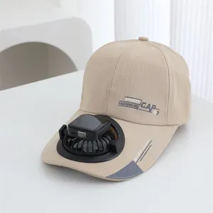 Casquette de baseball avec ventilateur rechargeable USB d'été, chapeau de soleil extérieur.