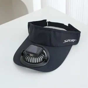 Chapeau de visière de ventilateur solaire extérieur sport séchage rapide protection