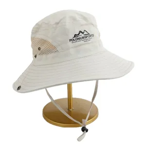 Outdoor breathable sun protection bucket hat for men and women, quick-drying summer fishing hat.