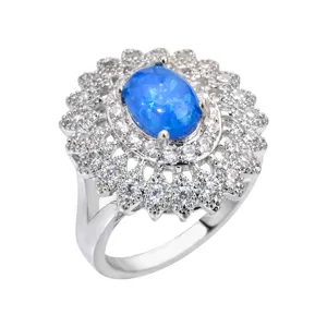 Anello in Rame a Forma di Uovo da Donna Lussuoso Anello con Strass Incastonati per Gioielli da Regalo di Fidanzamento