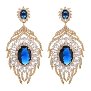 Orecchini Pendenti Foglia in Rame Strass di Lusso Orecchini Pendenti Ovali Statement Orecchini a Bottone con Nappa Retrò Artistico per Gioielli da Donna