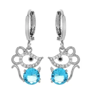 Süße Kupfer Strass Maus Ohrhänger Temperament Süße Tier Ohrhaken Ohrringe Für Damen Hochzeit Party Schmuck Geschenk