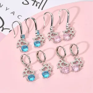 Süße Maus Zirkonia Ohrringe für Damen und Mädchen süßer Party Mode Schmuck Geschenke