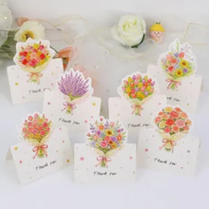 3D Pop-Up Blumen Dankeschön Grußkarten Set, handgemachte Papier Blumen Karte für Geschenke.