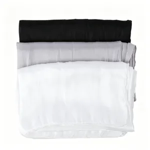 Detail view of breathable pleated long scarf showing neat folds and smooth fabric texture.