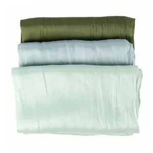 Breathable cooling island satin crinkle long scarf and hijab set in three elegant colors.