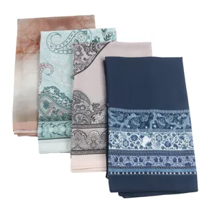 Printed chiffon scarf bohemian style lightweight sun protection shawl for women spring summer.