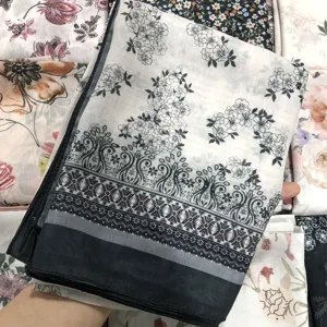 Exquisite 110cm square printed chiffon hijab, fashionable floral sun protection scarf and shawl.