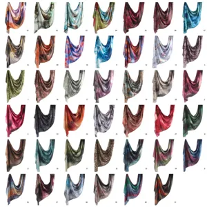Fashion silk printed scarf ethnic shawl elegant floral long headwrap size 180x85cm