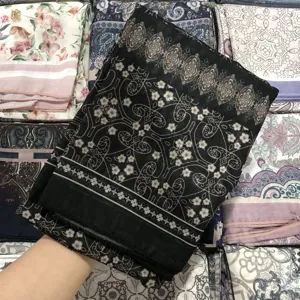Fashion printed square voile hijab scarf, lightweight summer sun protection wrap shawl.