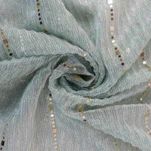 Shimmering metallic sequin long scarf for women, elegant lightweight shawl for winter.