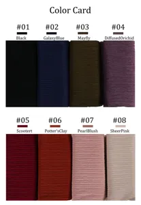 Solid color striped mercerized cotton headscarf shawl color card multi-color options