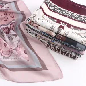 Chiffon printed scarf ethnic style shawl detail closeup pink burgundy lightweight beach wrap