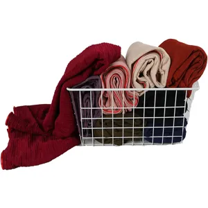 Solid color elastic breathable mercerized cotton headscarf shawl with red line trim