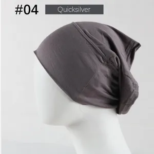 Modal solid color beanie hat, high elastic underscarf cap, soft slouchy headwear for women.