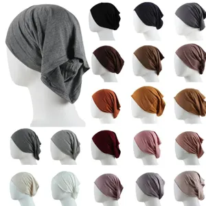 Women Modal Mercerized Cotton Tube Cap Solid Color High Elasticity Beanie Scarf Cap Casual Daily Headwear Stretch Cap