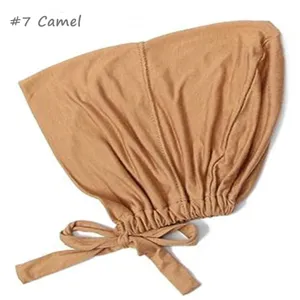 Gorro hijab interior de modal, sombrero elástico transpirable con correa ajustable mujer.
