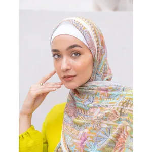 Boho Floral Ethnic Chiffon Scarf Women Beach Sunscreen Shawl Fashion Headwrap Wrap