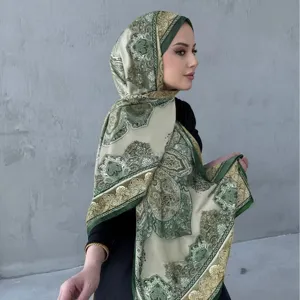 Sciarpa lunga traspirante in chiffon sfumato, morbida moda semplice foulard primaverile estivo.