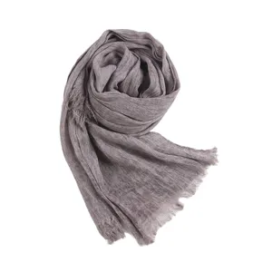 Texturiertes einfarbiges Knitter-Viskose-Tuch für Damen, atmungsaktiver leichter Damenschal.