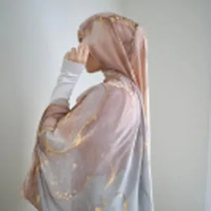Modal cotton hijab with marble digital print. Elegant ethnic style shawl for women daily wear.