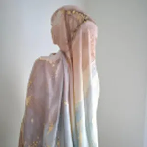 Gradient marble print modal cotton hijab scarf for women, elegant ethnic shawl headwrap.