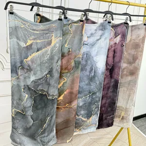 Marble print modal cotton scarf shawl, elegant abstract design, soft fabric, stylish accessory.