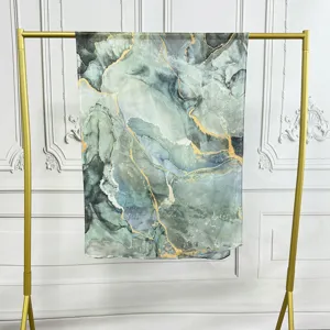 Abstract marble print modal cotton scarf detail, smooth texture shawl for daily wear.