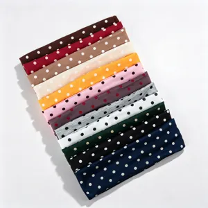Bandeaux élastiques à pois colorés large bande de cheveux mode sport pour femmes