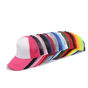 Gorra de camionero de malla colorida color solido ajustable beisbol hombre mujer verano