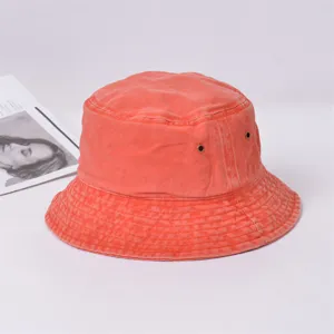Chapeau bob en denim lavé pour femme, chapeau de soleil rétro extérieur, mode de printemps.