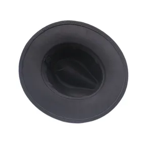 Cappello fedora in feltro di lana nero per uomo donna, autunno inverno tesa larga jazz.
