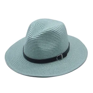 Zomer brede rand strohoed fedora voor man en vrouw, opvouwbare strand zonbescherming.