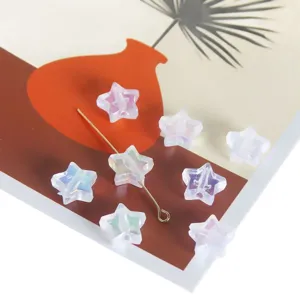 Perline stella iridescenti in acrilico per gioielli fatti a mano collana bracciale accessori