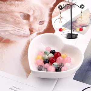 Bunte Imitation Jade runde Steinperlen DIY handgemachte Ohrringe Schmuckherstellung Set.