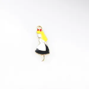 Enamel Alice charm pendant for DIY handmade earrings jewelry making craft accessories.