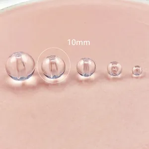 Acrylic round beads straight hole clear beads DIY handmade bracelet necklace accessories