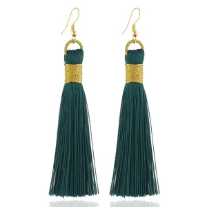 Boho Handgeknüpfte Lange Quasten Ohrhänger Für Damen Übertriebene Statement Geometrische Fransen Ohrringe Modeschmuck Geschenk